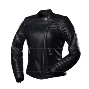Ladies Master Classical Fashion Black Leather Jacket