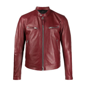red leather jacket
