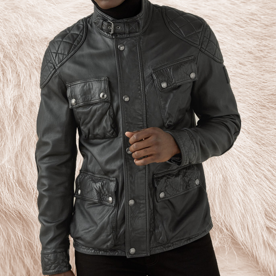 Black Leather Coat
