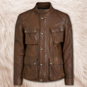 Brown Leather Coat