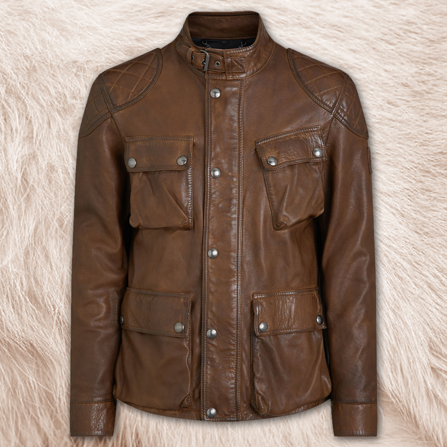 Brown Leather Coat