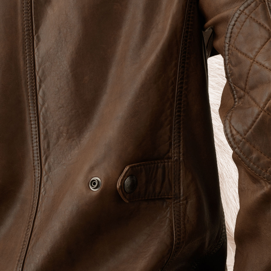 Brown Leather Coat