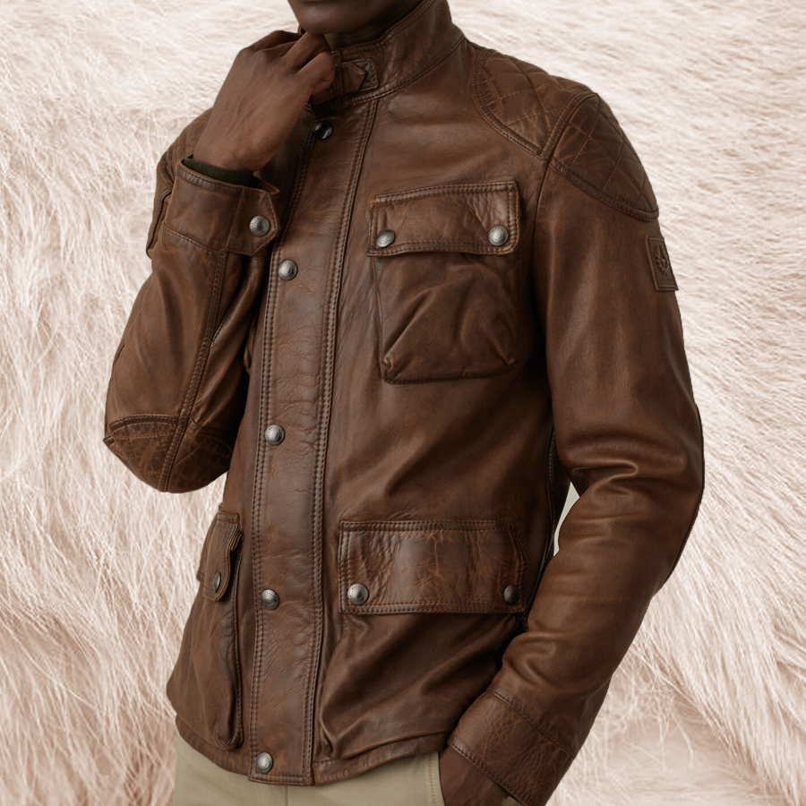 Brown Leather Coat
