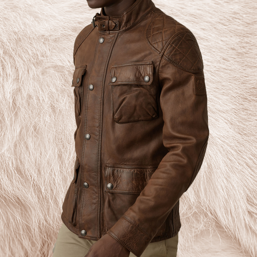 Brown Leather Coat