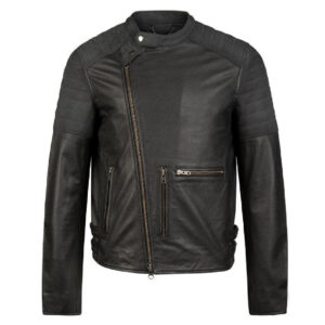 Black Quilted Leather Jacket