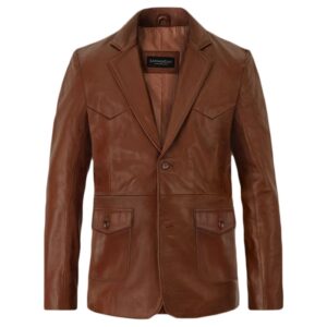 Mens Leather Blazer