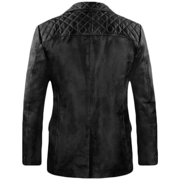 Black Leather Blazer