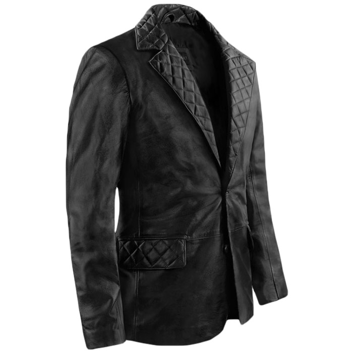 Black Leather Blazer