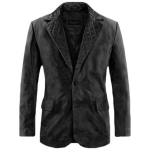 Black Leather Blazer