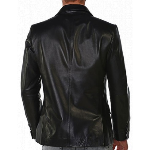 Black Leather Blazer