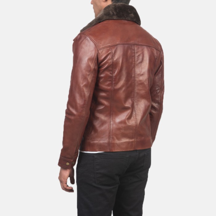 Brown Leather Coat
