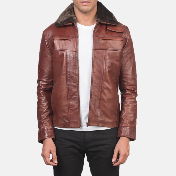 Brown Leather Coat