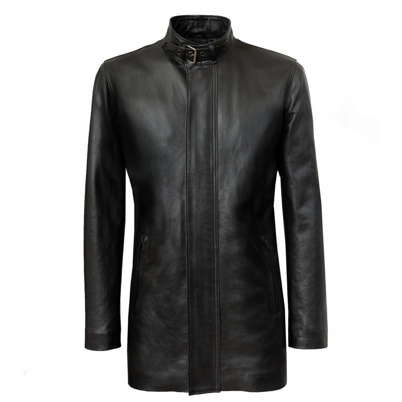 Black Long Leather Coat