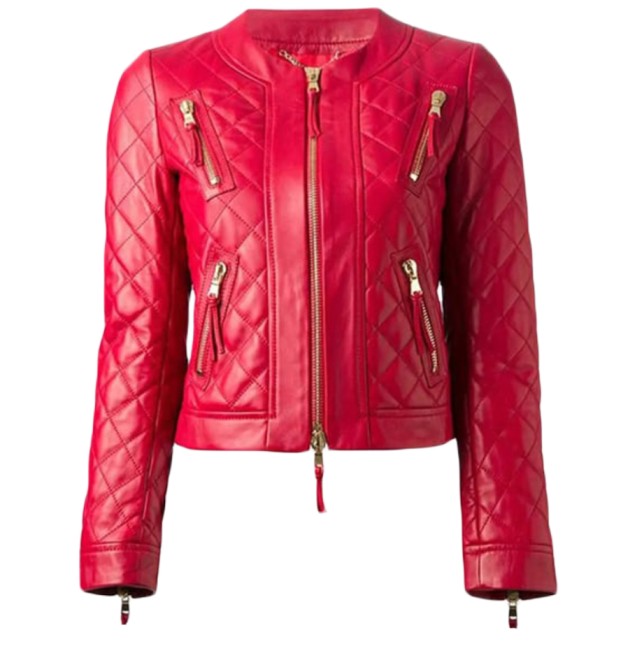 red leather jacket