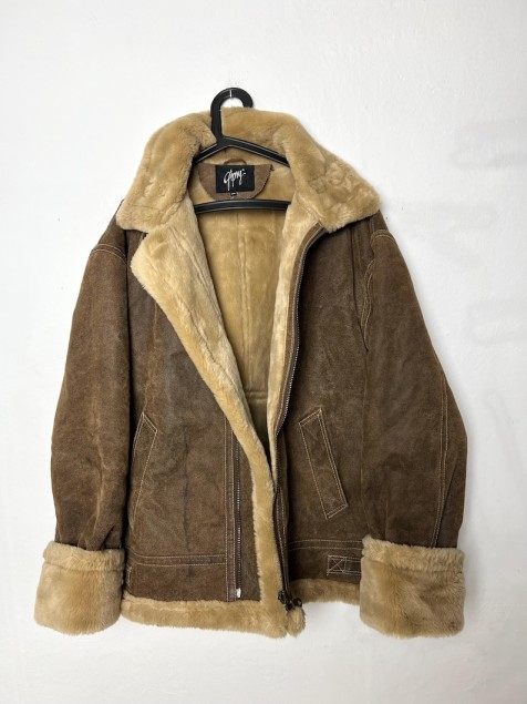 womens shearling aviator oversized leather jacket