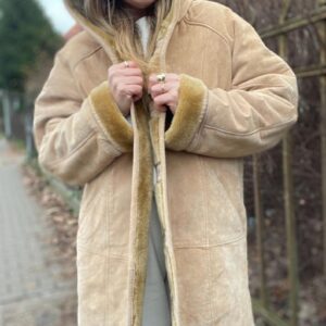 oversized shearling leather jacket womens
