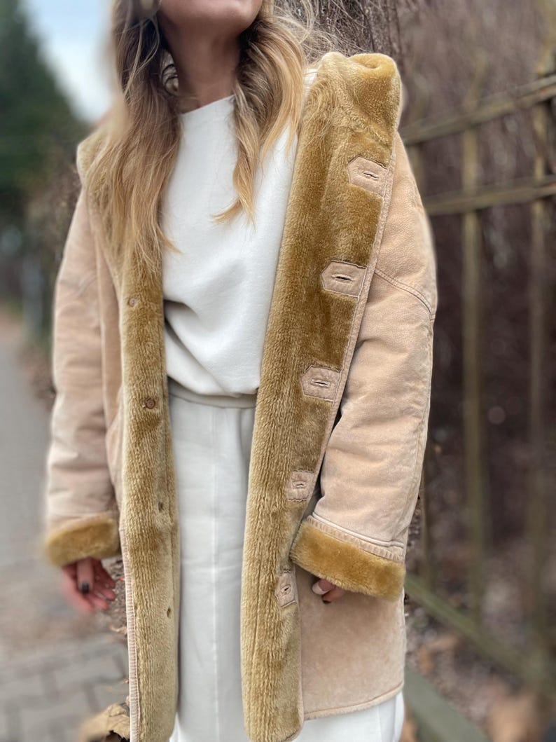 oversized shearling leather jacket womens